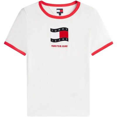 Tommy Jeans Tjw Reg Novelty Ringer Ext XL ECRU XL Tommy Jeans Tjw Reg Novelty Ringer Ext XL ECRU XL