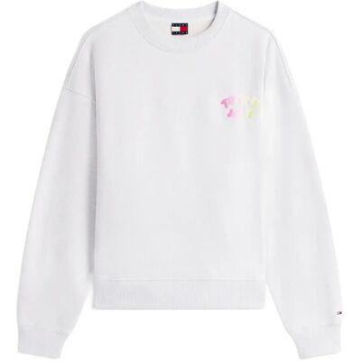 Tommy Jeans Tjw Bxy Color Bubble Crew Ext XXS ICE GREY HEATHER XXS Tommy Jeans Tjw Bxy Color Bubble Crew Ext XXS ICE GREY HEATHER XXS