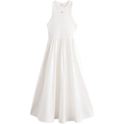 Tommy Jeans Tjw Rib Poplin Tank Dress Ext XL ECRU XL Tommy Jeans Tjw Rib Poplin Tank Dress Ext XL ECRU XL