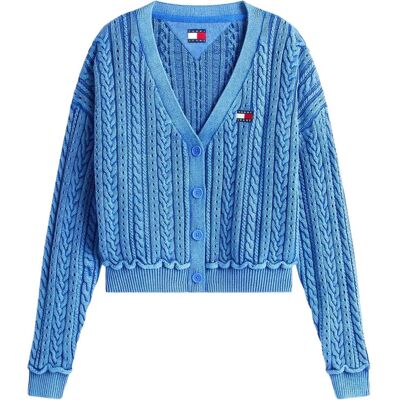 Tommy Jeans Tjw Boxy Gmd Cardigan L EMPIRE BLUE L Tommy Jeans Tjw Boxy Gmd Cardigan L EMPIRE BLUE L