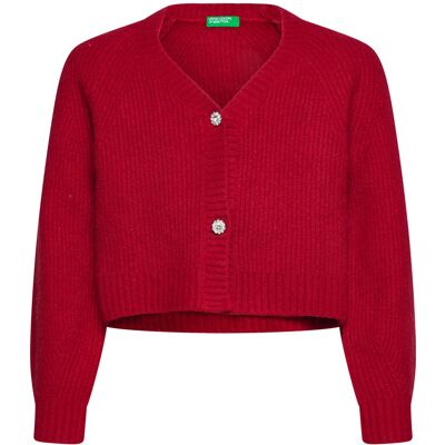 United L/S Cardigan 130 RED 130 United L/S Cardigan 130 RED 130