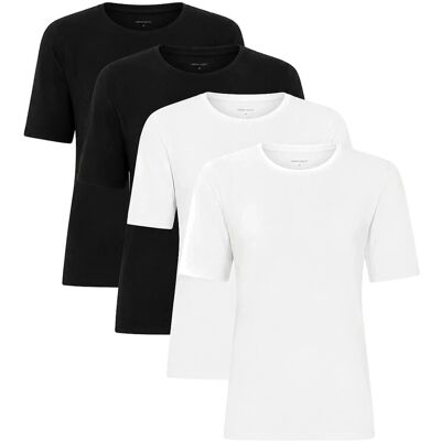 Garmin 4-Pack Women Bamboo Shortsleeved T-Shirt Slim Fit XS BLACK , WHITE XS Garmin 4-Pack Women Bamboo Shortsleeved T-Shirt Slim Fit XS BLACK , WHITE XS