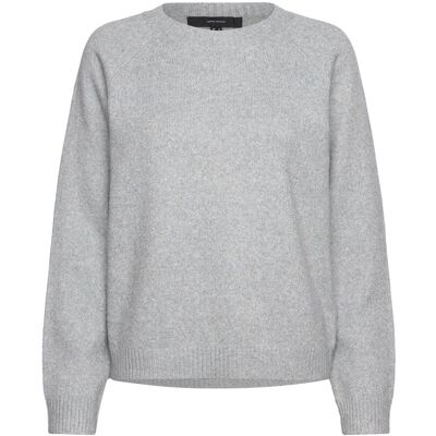 Vero Moda Vmdoffyshine Ls O-Neck Blouse Rep Noos XS LIGHT GREY MELANGE XS Vero Moda Vmdoffyshine Ls O-Neck Blouse Rep Noos XS LIGHT GREY MELANGE XS