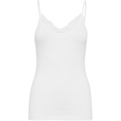 Vero Moda Vminge Lace Singlet Jrs Noos XS BRIGHT WHITE XS Vero Moda Vminge Lace Singlet Jrs Noos XS BRIGHT WHITE XS