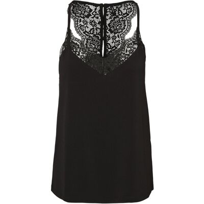 Vero Moda Vmana S/L Lace Top Ga Noos XXL BLACK XXL Vero Moda Vmana S/L Lace Top Ga Noos XXL BLACK XXL