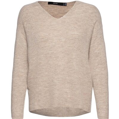 Vero Moda Vmcrewlefile Ls V-Neck Blouse Noos L BIRCH L Vero Moda Vmcrewlefile Ls V-Neck Blouse Noos L BIRCH L