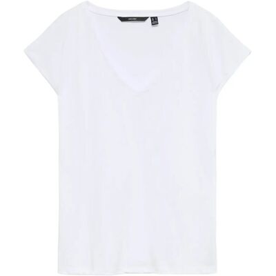 Vero Moda Vmfilli Ss V-Neck Tee Noos XXL BRIGHT WHITE XXL Vero Moda Vmfilli Ss V-Neck Tee Noos XXL BRIGHT WHITE XXL