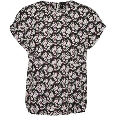 Vero Moda Vmfiona Ss Wide Top Wvn Lt XS BLACK XS Vero Moda Vmfiona Ss Wide Top Wvn Lt XS BLACK XS