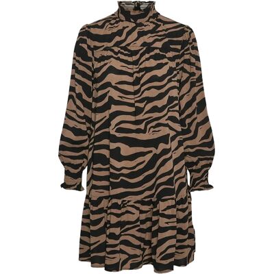 Vero Moda Vmshilah Naja High Neck Dress Wvn Ga XS BROWN LENTIL XS Vero Moda Vmshilah Naja High Neck Dress Wvn Ga XS BROWN LENTIL XS