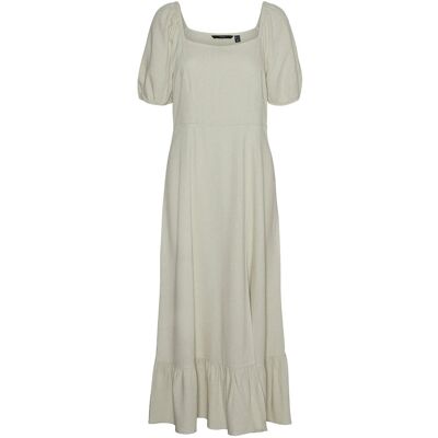 Vero Moda Vmmymilo Ss 7/8 Dress Wvn Ga S SILVER LINING S Vero Moda Vmmymilo Ss 7/8 Dress Wvn Ga S SILVER LINING S