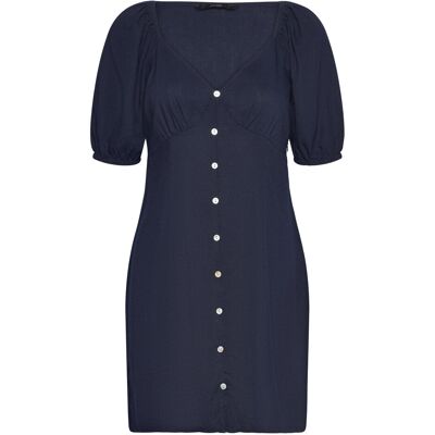 Vero Moda Vmmymilo 2/4 Short Button Dress Wvn Ga XS NAVY BLAZER XS Vero Moda Vmmymilo 2/4 Short Button Dress Wvn Ga XS NAVY BLAZER XS