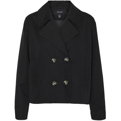Vero Moda %Vmchloemia Short Trenchcoat Noos L BLACK L Vero Moda %Vmchloemia Short Trenchcoat Noos L BLACK L