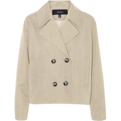 Vero Moda %Vmchloemia Short Trenchcoat Noos XL OATMEAL XL Vero Moda %Vmchloemia Short Trenchcoat Noos XL OATMEAL XL