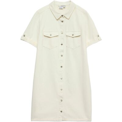 Vero Moda Vmjennie Ss Short Denim Dress Ga Noos S CLOUD DANCER S Vero Moda Vmjennie Ss Short Denim Dress Ga Noos S CLOUD DANCER S