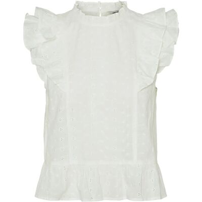 Vero Moda Vmkammy Sl High Neck Top Vma XS SNOW WHITE XS Vero Moda Vmkammy Sl High Neck Top Vma XS SNOW WHITE XS