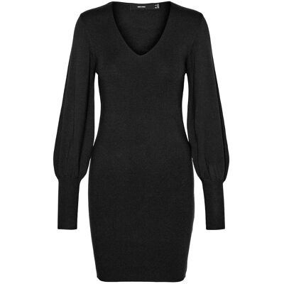 Vero Moda Vmhollykarispuff Ls V-Neck Dress Ga Boo XS BLACK XS Vero Moda Vmhollykarispuff Ls V-Neck Dress Ga Boo XS BLACK XS