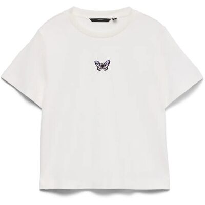Vero Moda Vmsara Mette Ss Top Box Jrs Noos XL SNOW WHITE XL Vero Moda Vmsara Mette Ss Top Box Jrs Noos XL SNOW WHITE XL