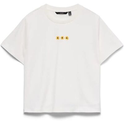 Vero Moda Vmsara Mette Ss Top Box Jrs Noos XL SNOW WHITE XL Vero Moda Vmsara Mette Ss Top Box Jrs Noos XL SNOW WHITE XL