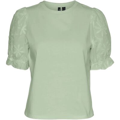 Vero Moda Vmsenna Ss Emb Sleeve Top Jrs XS BOK CHOY XS Vero Moda Vmsenna Ss Emb Sleeve Top Jrs XS BOK CHOY XS