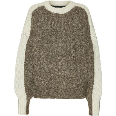Vero Moda Vmcordelia Ls O-Neck Pullover Ga XS SILVER MINK XS Vero Moda Vmcordelia Ls O-Neck Pullover Ga XS SILVER MINK XS