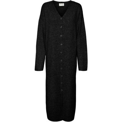 Vero Moda Awninna Ls V-Neck 7/8 Knit Dress XS BLACK XS Vero Moda Awninna Ls V-Neck 7/8 Knit Dress XS BLACK XS