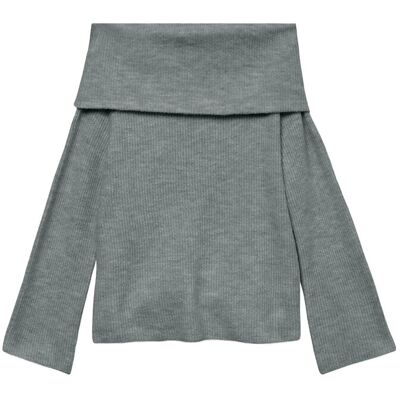 Vero Moda Vmera Ls Off Shoulder Pullover Ga Noos XL MEDIUM GREY MELANGE XL Vero Moda Vmera Ls Off Shoulder Pullover Ga Noos XL MEDIUM GREY MELANGE XL