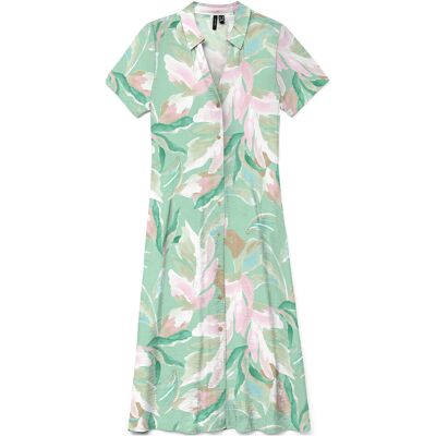 Vero Moda Vmjosie S/S Calf Shirt Dress Wvn Ga XS BIRDS EGG GREEN XS Vero Moda Vmjosie S/S Calf Shirt Dress Wvn Ga XS BIRDS EGG GREEN XS