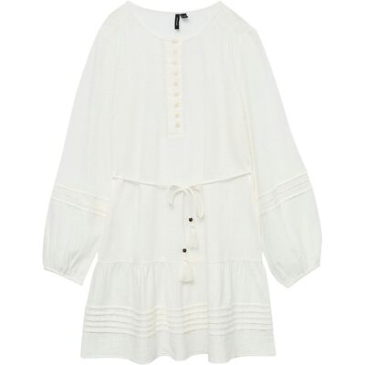 Vero Moda Vmolya Ls Short Dress Wvn Ga XL SNOW WHITE XL Vero Moda Vmolya Ls Short Dress Wvn Ga XL SNOW WHITE XL