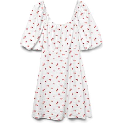 Vero Moda Vmodette 2/4 Short Bow Dress Wvn XL CLOUD DANCER XL Vero Moda Vmodette 2/4 Short Bow Dress Wvn XL CLOUD DANCER XL