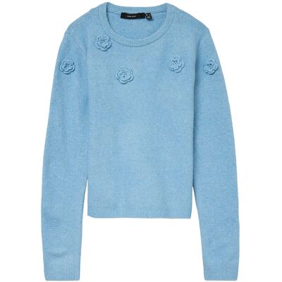 Vero Moda Vmrose Ls O-Neck Pullover Boo XS GLACIER LAKE XS Vero Moda Vmrose Ls O-Neck Pullover Boo XS GLACIER LAKE XS