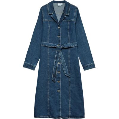 Vero Moda Vmtelly Ls 7/8 Dnm Dress Vi3474 XS DARK BLUE DENIM XS Vero Moda Vmtelly Ls 7/8 Dnm Dress Vi3474 XS DARK BLUE DENIM XS