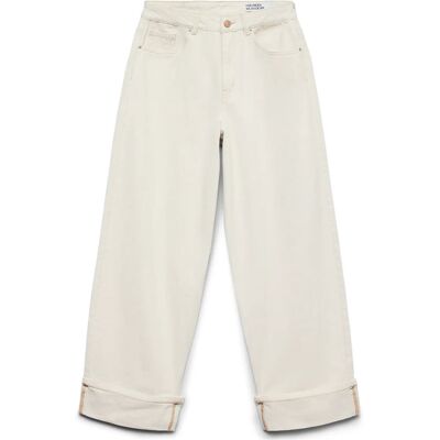 Vero Moda Vmzelda Hr Barrel Fold Up Ecru Jeans 29 x 30 ECRU 29 x 30 Vero Moda Vmzelda Hr Barrel Fold Up Ecru Jeans 29 x 30 ECRU 29 x 30
