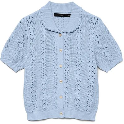 Vero Moda Vmdaria Ss Poloneck Cardigan S BRUNNERA BLUE S Vero Moda Vmdaria Ss Poloneck Cardigan S BRUNNERA BLUE S