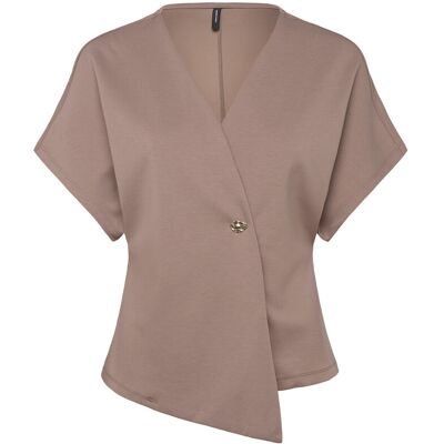 Vero Moda Vmsmilla Sonja Ss V-Neck Top Exp XS MOON ROCK XS Vero Moda Vmsmilla Sonja Ss V-Neck Top Exp XS MOON ROCK XS