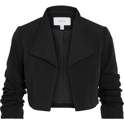 Vila Viher Bin Cropped Blazer - Noos 34 BLACK 34 Vila Viher Bin Cropped Blazer - Noos 34 BLACK 34