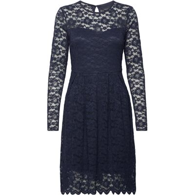 Vila Vikalila L/S Lace Dress - Noos M NAVY BLAZER M Vila Vikalila L/S Lace Dress - Noos M NAVY BLAZER M