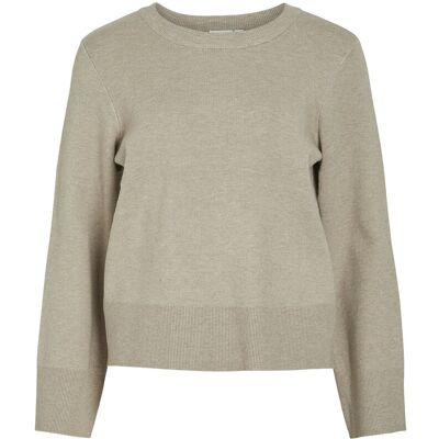Vila Vicassie O-Neck L/S Knit Top - Noos XL NATURAL MELANGE XL Vila Vicassie O-Neck L/S Knit Top - Noos XL NATURAL MELANGE XL