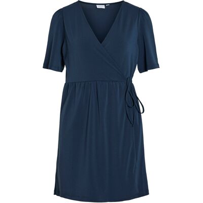 Vila Vinayeli S/S Short Wrap Dress - Noos XS NAVY BLAZER XS Vila Vinayeli S/S Short Wrap Dress - Noos XS NAVY BLAZER XS