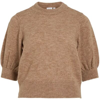 Vila Vibiola 3/4 Sleeve Knit Top #6 XXL TOASTED COCONUT XXL Vila Vibiola 3/4 Sleeve Knit Top #6 XXL TOASTED COCONUT XXL