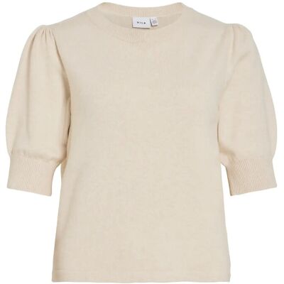 Vila Viril 2/4 Sleeve O-Neck Knit Top - Noos XL SUPER LIGHT NATURAL MELAN XL Vila Viril 2/4 Sleeve O-Neck Knit Top - Noos XL SUPER LIGHT NATURAL MELAN XL