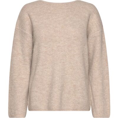 Vila Viretta O-Neck L/S Knit Bow Top/Ln XL NATURAL MELANGE XL Vila Viretta O-Neck L/S Knit Bow Top/Ln XL NATURAL MELANGE XL