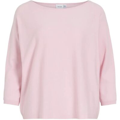 Vila Vimalu Boatneck 3/4 Sleeve Knit Top-Noos XXL CHERRY BLOSSOM XXL Vila Vimalu Boatneck 3/4 Sleeve Knit Top-Noos XXL CHERRY BLOSSOM XXL