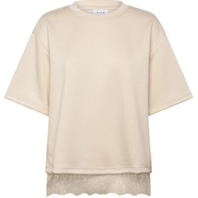 Vila Viewie 2/4 Lace Top XL BIRCH XL Vila Viewie 2/4 Lace Top XL BIRCH XL