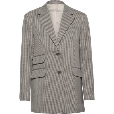 WOOD WOOD Madeline Poppytooth Blazer 38 KHAKI 38 WOOD WOOD Madeline Poppytooth Blazer 38 KHAKI 38