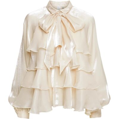 Yaseloise Ls Shiny Top - D2D 36 GARDENIA 36 Yaseloise Ls Shiny Top - D2D 36 GARDENIA 36