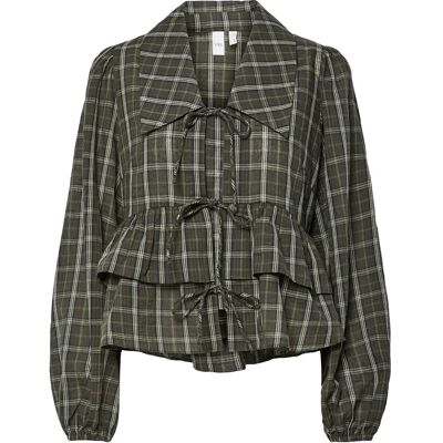 Yascinna Ls Tie Top - Ex 40 FOREST NIGHT 40 Yascinna Ls Tie Top - Ex 40 FOREST NIGHT 40