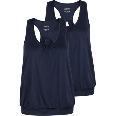 ZEBDIA Women Sports Top 2-Pack XXL NAVY XXL ZEBDIA Women Sports Top 2-Pack XXL NAVY XXL