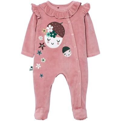 Boboli Velour Play Suit -Bci 92 PINK 92 Boboli Velour Play Suit -Bci 92 PINK 92