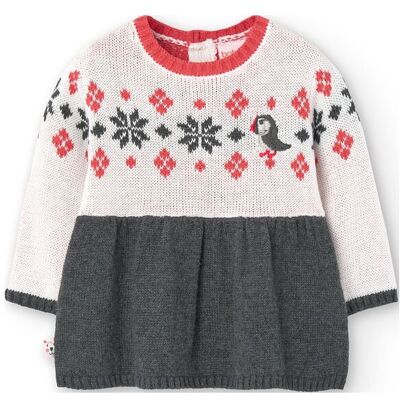 Boboli Knitwear Dress For Baby Girl -Bci 56 OFF WHITE 56 Boboli Knitwear Dress For Baby Girl -Bci 56 OFF WHITE 56
