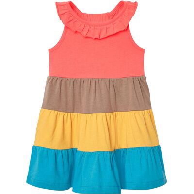 Boboli Dress With Ruffles 98 WATERMELON 98 Boboli Dress With Ruffles 98 WATERMELON 98